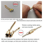 Zpsolution Magnetic Necklace Clasps with Extender Chains Lobster Clasps Lead Cadmium Free and Nickel Release Free Set/2 Gold-Silver - color: Chains Glod and Silver