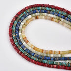190pcs 4x2mm Red Natural Sea Sediment Imperial Jasper Heishi Disc Rondelle Spacer Stone Semi Precious Gemstone Loose Beads for Jewelry Making 15 Inch - color: Red Imperial, size: 4x2mm