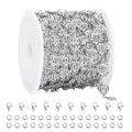 YOUBEIYEE 13 Feet Stainless Steel Silver Chain for Jewelry Making Hollow Heart Link Chain for Women Necklace DIY Chains Bulk - color: Heart Silver