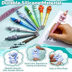 Ferreve 40 Pcs 3D Animal Silicone Focal Beads for Pens, Keychain Making, Focal Beads Bulk for Beadable Keychain DIY Crafts Bracelet Necklace Phone Chain Charms Jewelry Making(Vivid Style) - style: Vivid Style