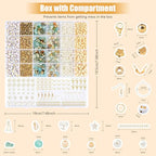 Lisaruq Jewelry Making kit, 20+Varieties, 300+Natural Stone Beads, 1700+Beads 、Accessories and Storage Box, can DIY 50+Bracelets, Necklaces, Earrings，Rings, etc. Suitable for Adults