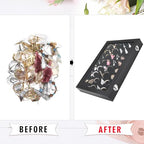 Siveit Jewelry Tray Organizer Box 48 Grid Jewelry Display Organizer Box with Transparent Lid Rings Earrings Necklaces Pendants Display Box Suitable for Women and Girls (48 Grid, Black) - color: Black