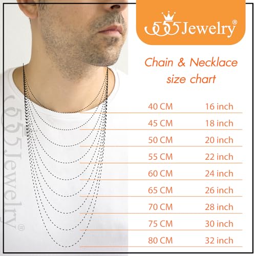 555Jewelry 1.2mm Stainless Steel Snake Chain Necklace for Men & Women, 16-28 Inch - color: Silver
