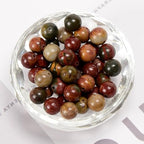100pcs Natural Stone Beads 8mm Picasso Jasper Round Genuine Real Stone Beading Loose Gemstone Hole Size 1mm DIY Charm Smooth Beads for Bracelets Necklaces Earrings Jewelry Making Crafts - color: Picasso Jasper