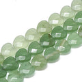 Fashewelry 18pcs Faceted Heart Natural Green Aventurine Stone Beads Tumbled Chakra Gemstone Beads Crystal Healing Drilled Loose Beads for Earring Bracelet Necklace Jewelry Making - color: Green Aventurine