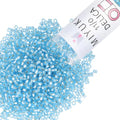 Miyuki Delica Seed Beads – Size 11/0 (1.6 mm), DB0692, Semi Matte Silver Lined Sky Dyed Blue, 7.2 g, Approx. 1440 Beads, Made in Japan - color: DB0692 - Semi Matte Silver Lined Sky Dyed Blue