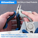 SPEEDWOX 5-Inch Mini Chain Nose Pliers for Jewelry Making Long Nose Pliers with Teeth Small Jewelry Plier with Cutter Serrated Jaws Needle-Nose Plier for Bending Wire Handcraft Work in Tight Areas - style: Long Nose Pliers