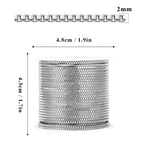 33FT Stainless Steel Box Chains Roll, 2mm 304 Stainless Steel Box Chain Spool Bulk for DIY Jewelry Making Necklace Bracelet - color: stainless steel, size: 2mm