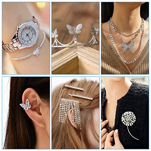 Fashewelry 50Pcs Tiny Cubic Zirconia Faceted Rhinestone Cabochons 1mm 2mm 3mm 4mm 5mm Clear Pointed Back Crystal Diamante Gems for Nail Art Craft Replacing Jewelry - color: Clear, size: 1mm/2mm/3mm/4mm/5mm-Zirconia