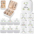 Kacctyen 12 Pieces Mini Travel Jewelry Case Bulk You Are Amazing Loved Mother's Day Church Gifts Green Leaf Gifts for Secretary Mothers Party Girls Leather Travel Jewelry Case - color: Green Leaf