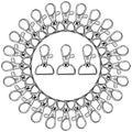 50PCS Swivel Clasps Lanyard Snap Hooks, Premium Key Chain Clip Hook Lobster Claw Clasp for Keychain Sewing Projects (3/4”Inside Width) (Silver)