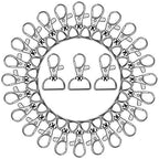 50PCS Swivel Clasps Lanyard Snap Hooks, Premium Key Chain Clip Hook Lobster Claw Clasp for Keychain Sewing Projects (3/4”Inside Width) (Silver)