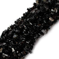 GEM-Inside Black Agate Chips Natural 7-8MM Gemstone for Bracelet Necklace Earrings Jewelry Making Crafts Design Wholesale Loose Beads 34" - color: Black Agate