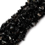 GEM-Inside Black Agate Chips Natural 7-8MM Gemstone for Bracelet Necklace Earrings Jewelry Making Crafts Design Wholesale Loose Beads 34" - color: Black Agate