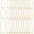 1 Box 120Pcs Kidney Wire Earring Hooks Kidney Teardrop Ear Wire Gold Dangle U Shaped Long Hoop Ear Wires with 33mm Stainless Steel Kidney Earring Hooks for Jewelry Making Supplies DIY Craft - color: Gold