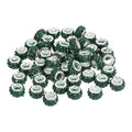 uxcell 50Pcs European Large Hole Beads, Rhinestone Craft Bead Crystal Charm Spacer Beads for Pens Bracelet Making Necklace DIY Craft, Drak Green - color: Drak Green