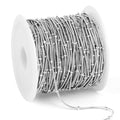 33 Feet Stainless Steel Snake Chains Roll, 1mm 304 Stainless Steel Round Satellite Snake Chain Bulk Spool for Jewelry Making DIY Craft - color: Small Beads Stainless Steel Satellite Snake Chains