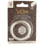 The Beadsmith Square Craft Wire - Medium Temper Beading Wire, Silver Color, 18 Gauge, 4 Yards - color: Silver, size: 18 Gauge, 4 Yard Coil