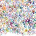 100g Micro Bubble Beads, 1.25-3mm Colorful Water Droplets Bubble Beads No Hole, Tiny Round Iridescent Glass Bead Balls for DIY Crafts Nail Art Resin Filler