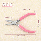 5-Inch Bent Chain Nose Pliers for Jewelry Making - Mini Bent Nose Pliers with Smooth Jaws, Ideal for Creating Bracelets, Earrings and Necklaces - style: Bent Nose Plier