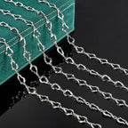 2 Yard Stainless Steel Jewelry Making Chains Bulk Hollow Drop Link Chain for Necklace DIY Jewelry Supplies - color: Silver Drop