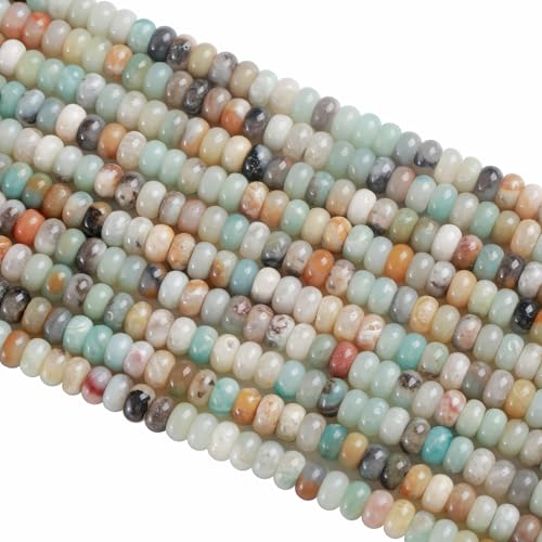 5x8MM 72PCS Amazonite Tube Rondelle Abacus Disk Spacer Loose Beads for Jewelry Making - color: Amazonite, size: 5x8mm abacus-shaped