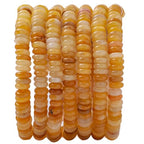 Natural Yellow Jade Disk Stone Spacer Beads 6x2mm 38cm/str Flat Rondelle Loose Semi Gemstone Caps for Making Bracelets Necklace - color: Yellow Jade