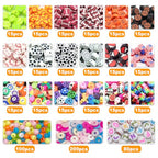650pcs Sports Polymer Clay Beads Bracelet Making Kit, Gold Beads Clay Bead Charms, Baseball Football Basketball Soccer Volleyball, Clay Bead Charms for Jewelry Making, Necklace, Earring - color: Sports balls