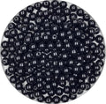 200pcs Glass Beads, 8mm Glass Beads for Barcelet and Jewelry Making DIY Crafts (Black) - color: Black