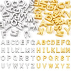 Cheriswelry 104Pcs Acrylic Letter Beads Plating Alphabet Plastic Beads Initial Letter A-Z Bead 12mm for DIY Bracelet Necklace Keychain Phone Straps Jewelry Making - color: 2 Color