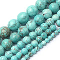 8mm Green Turquoise Natural Stone Beads Round Loose Beads for Jewelry Making Yochus DIY Beads Bracelet Necklace - color: Green Turquoise, size: 8mm
