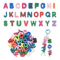 UNICRAFTALE 52Pcs 26 Styles Large Acrylic Alphabet Beads Colorful European Letters A-Z Spacer Slide Beads Blocks for Preschool Educational Learning Crafts Projects