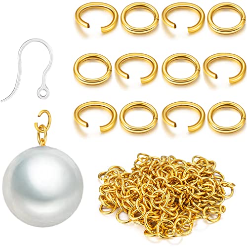 200pcs Open-Connectors for Safety Non-Allergenic Plastic Earring Hooks Ear Wire Anti Allergy Hooks Earring Findings DIY Jewelry Making for Sensitive Ears (Gold-Connector-200pcs) - color: Gold Connector 200pcs
