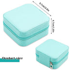 Neveika Mini Jewelry Box Leather Jewellery Ring Organizer Case Storage Gift Box Girls and Women (4pcs blue). - color: blue