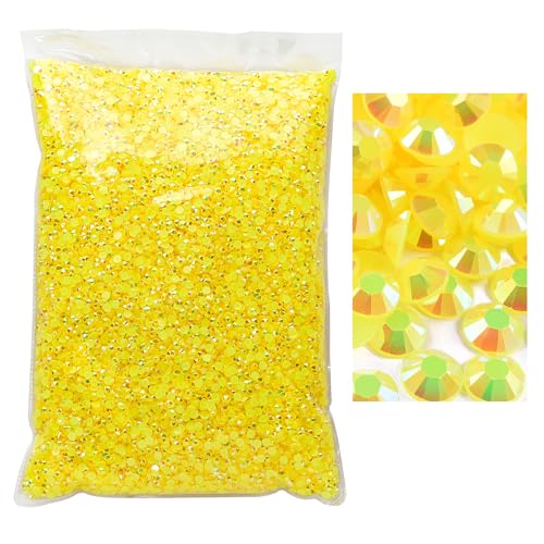 Blinginbox 50000pcs Flatback Rhinestones,Resin Non Hotfix Rhinestones Large Quantity Wholesale for Crafts DIY Creative Design,Clothes,Makeup,Nail Art (2mm=0.08",Citrine AB) - color: Citrine AB, size: 2mm=0.08"