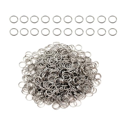 600 Pcs Jump Rings,304 Stainless Steel O Rings,9MM Open/Close Loop Contactors for Jewelry Making,DIY Crafts, Industrial Repair 1MM Thickness (18 Gauge) - size: 9MM