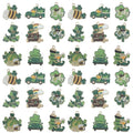 18pcs Alloy enamel green Irish Festival St. Patrick's Day clover carriage beer glass Jewelry Making DIY Keychain Earrings Pendant Various Design Charms for Jewelry Making Bracelets Necklace(SN1086) - color: SN1086