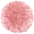 400pcs Natural Chip Stone Beads for Jewelry Making Strawberry Quartz 5-8mm Irregular Gemstones Healing Crystal Loose Rocks Bead Hole Drilled for Ring Earrings Necklace Bracelet Making DIY Art Crafts - color: Strawberry Quartz(2 Strands-62")