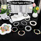 0.8 mm Stretchy Bracelet String, 2 Rolls Durable Elastic String, Clear Bead Cord for Bracelets, Necklaces, Beading, and Jewelry Making (200 m) - size: 0.8 mm