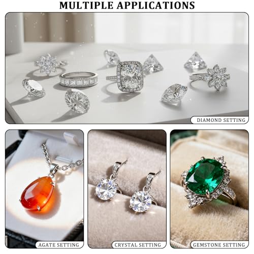 Setting Tools, 24pcs Beading Tools Beader Set for Stone Setting Graver Jewelry Equipments Tool Stone Bead Grain Tool Bead Grain Graver Jewelry Equipments