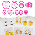 Bee Theme Polymer Clay Cutters Set – Molds, Clay Cutters for Polymer Clay, Clay Earring Tools - color: J color