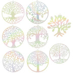 Dazzling Colorful Filigree Charms Hollow Out Multicolor Geometric Filigree Pendants for DIY Jewelry Making Earrings Necklaces Components - color: Tree of Life