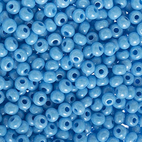 John Bead Czech Glass Seed Beads 6/0 Blueberry Beads for Jewelry Making Crafts, 23g Vial - color: Blueberry