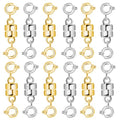 Double Magnetic Necklace Clasp, 12PCS Strong Magnetic Clasps for Necklaces, Gold and Silver Magnetic Necklace Clasps and Closures, Magnetic Jewelry Clasps for Necklaces Bracelet Anklet Jewelry Making