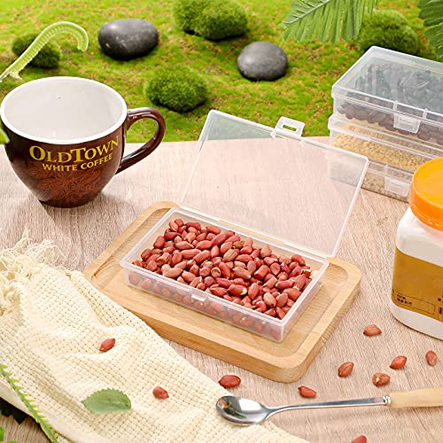 Jetec 6 Pieces Mini Plastic Clear Beads Storage Containers Box for Collecting Small Items, Beads, Jewelry, Business Cards, Game Pieces, Crafts (5.2 x 3 x 1.2 Inch) - size: 5.2 x 3 x 1.2 Inch