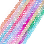 6mm Transparent Faceted Round Glass Beads Craftdady 800Pcs 10 Colors Crystal Beads Spacer Bulk Round Loose Beads Strands for DIY Crafts Earring Bracelet Necklace Jewelry Making