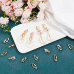 1 Box 36Pcs Gold Earring Converter Clip on Earrings Converter Brass Non Pierced Earring Clips with Silicone Pads Painless Clip on Earring Findings for Jewelry Making Supplies DIY Craft Women - color: Gold