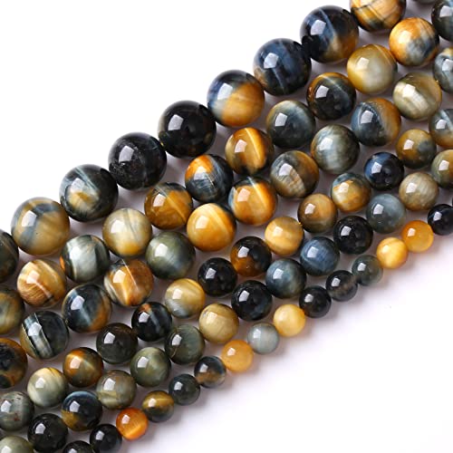 4mm 90pcs AAA Dream Blue Tiger Eye Beads Semi Precious Round Smooth Gemstones Energy Healing Loose Beads for Jewelry Making - color: Dream Blue Tiger Eye Stone, size: 4mm