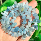 30in Aquamarine Natural Chip Stone Beads 5-8mm About 230pcs, Irregular Drilled Sky Blue Bead for Bracelets Jewelry Making Supplies for Adults, DIY Crafts. - color: Aquamarine