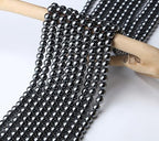 Natural Black Hematite Beads 100Pcs 8mm Crystal Beads Round Stone Loose DIY Smooth Bead for Bracelet Necklace Earrings Making - color: B-Black Hematite, size: 100pcs